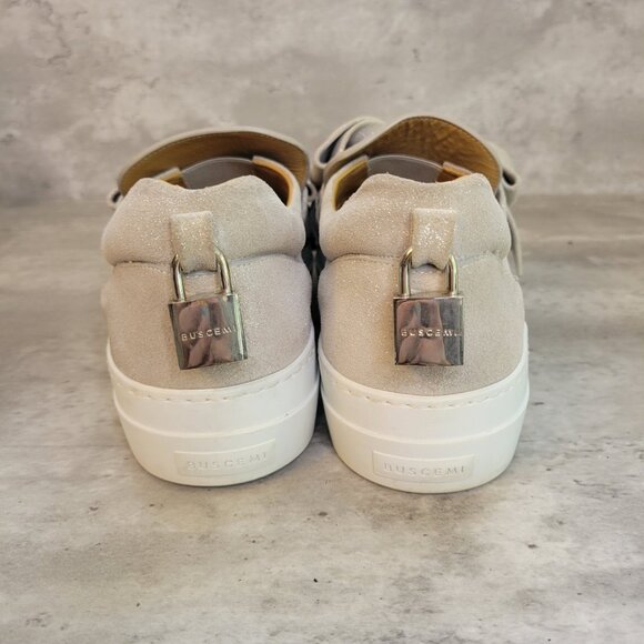 BUSCEMI 40MM BOW Suede Slip On Trainers Lock Sneakers EU 40 US 10 - Picture 5 of 13